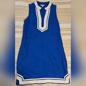 Crown & Ivy Royal Blue Top with Cream Accents